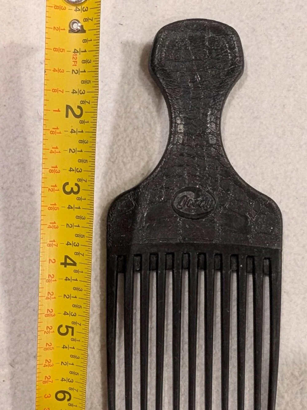 Vintage Goody Black Hair Pick Comb Retro 70s 80s - 1347